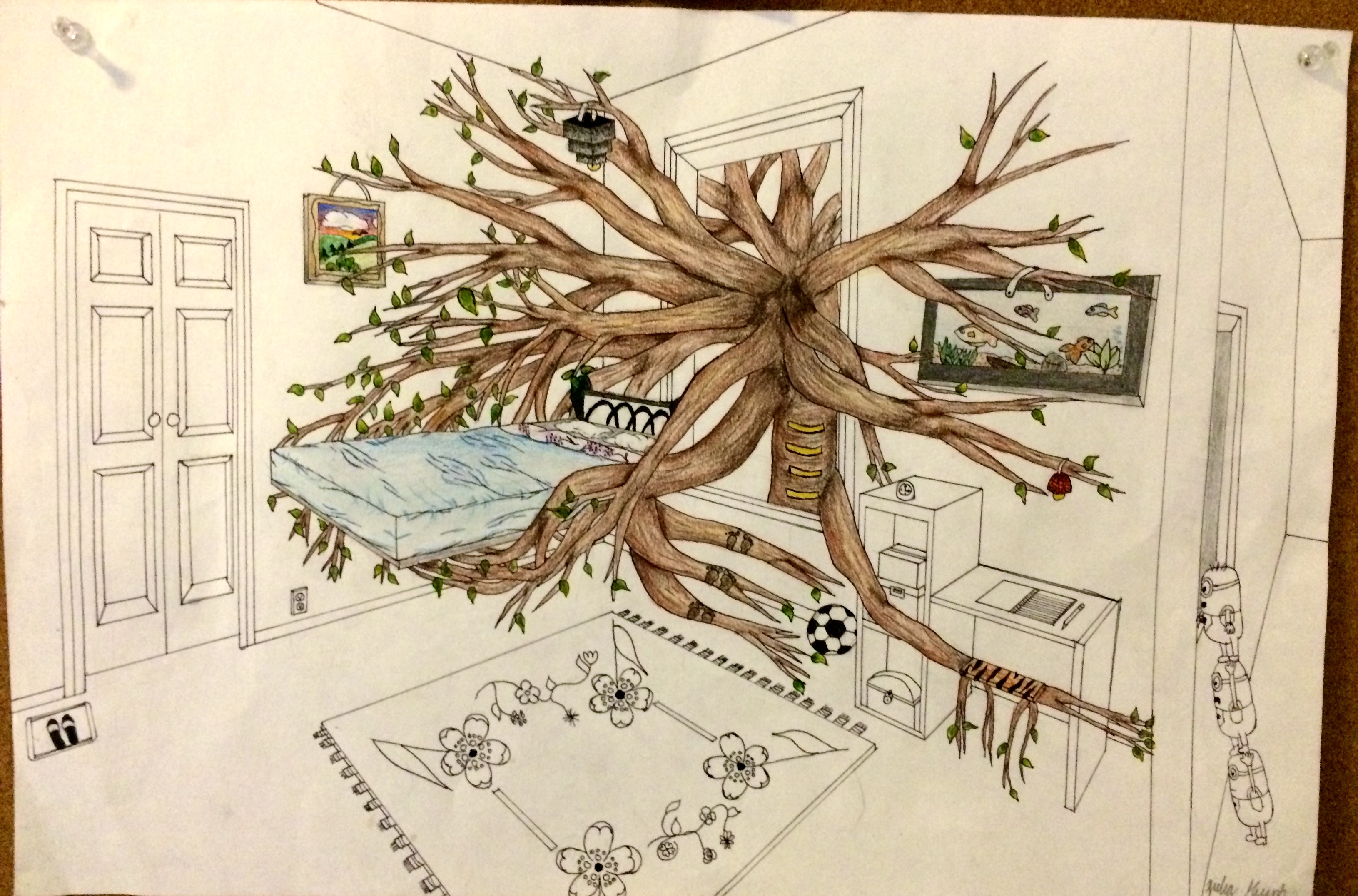 Tree holding a house